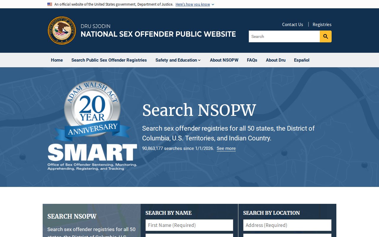 National registry search supplement for a Warren County sex offender check